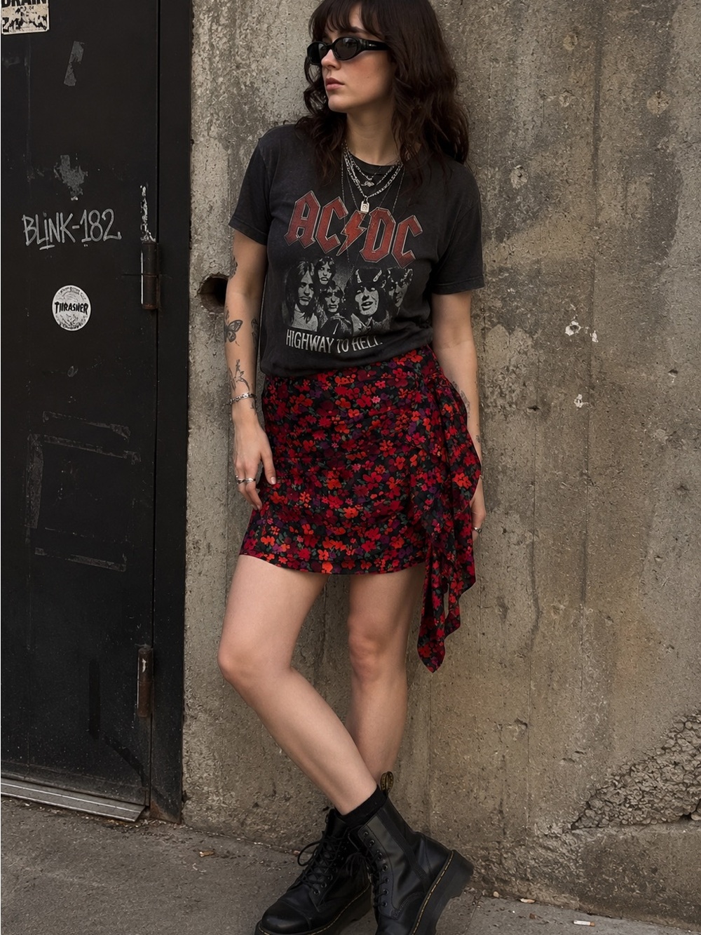 ASTR the Label Waverly Floral Ruched Mini Skirt | Medium | Like New